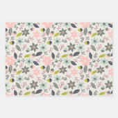 Kleur van het Roze kerstpakket: Feminine Touch Inpakpapier Vel (Voorkant 2)