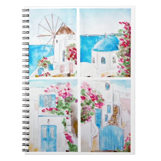 Kleur van het schilderij van de Griekse waterverf Notitieboek (Voorkant)