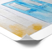 Kleur van het schilderij van de Griekse waterverf Poster (Hoek)