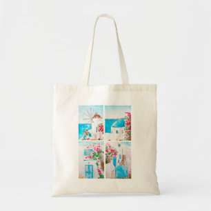 Kleur van het schilderij van de Griekse waterverf Tote Bag