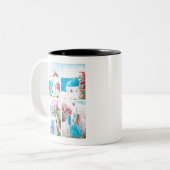 Kleur van het schilderij van de Griekse waterverf Tweekleurige Koffiemok (Voorkant links)