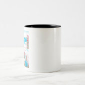 Kleur van het schilderij van de Griekse waterverf Tweekleurige Koffiemok (Center)