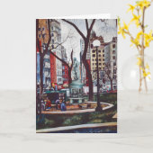 Kleur van het Wenskaart van de Kleur van het Vierk Kaart (Gele Bloem)