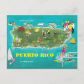 Kleur van het Zee Puerto Rico Briefkaart (Voorkant)
