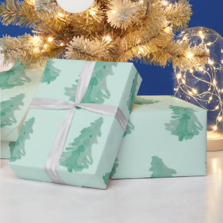Kleur van kerstboomkleur Wrapping Papier groen