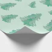 Kleur van kerstboomkleur Wrapping Papier groen (Hoek)