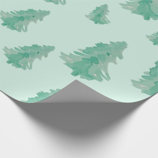 Kleur van kerstboomkleur Wrapping Papier groen (Hoek)