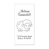 Kleur van kleine schapenvlees Ik adres Rubberstempel (Afrduk)