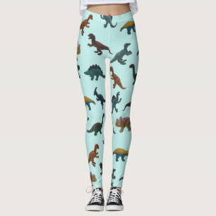 Kleur van kunststofdinosaurussen Mint Green Leggings
