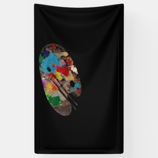 Kleur van kunstwater van het palet spandoek (Verticaal)