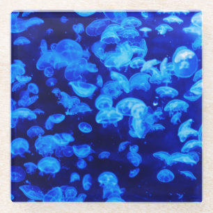 Kleur van kwallen glazen onderzetter