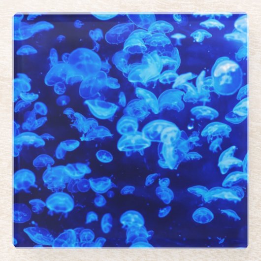 Kleur van kwallen glazen onderzetter (Voorkant)