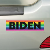 Kleur van lgbtq van de regenbooggradiënt van Biden Bumpersticker (Op auto)