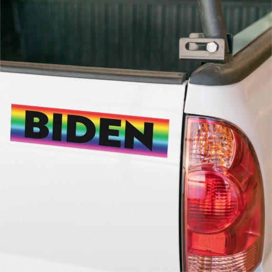 Kleur van lgbtq van de regenbooggradiënt van Biden Bumpersticker (Op Truck)