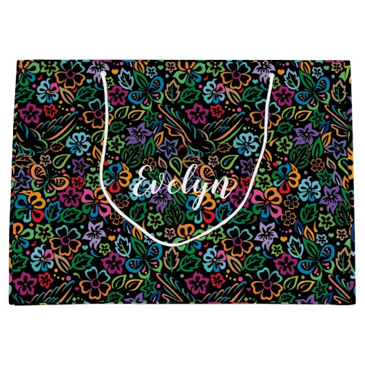 Kleur van Life Custom Gift Bag - Klein, glanzend Groot Cadeauzakje (Voorkant)