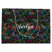 Kleur van Life Custom Gift Bag - Klein, glanzend Groot Cadeauzakje (Achterkant)