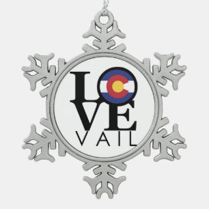 Kleur van Love Vail Tin Sneeuwvlok Ornament
