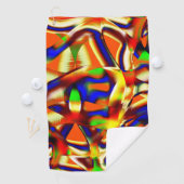 Kleur van majestueuze kleuren, blauw en sinaasappe golfhanddoek (Insitu)