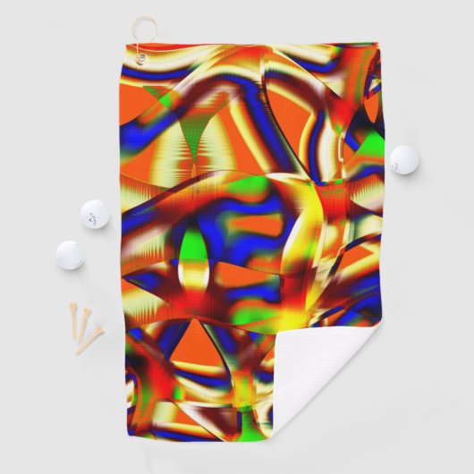 Kleur van majestueuze kleuren, blauw en sinaasappe golfhanddoek (Insitu)