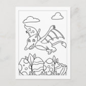 Kleur van me Pterosaurs Dinosaur | ActiviteitenKaa Briefkaart (Voorkant)