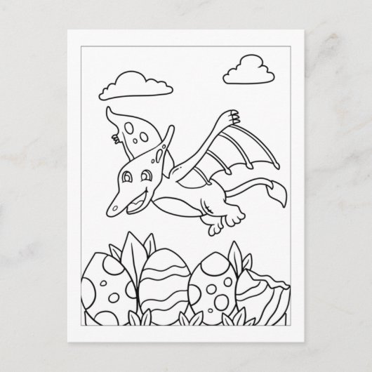 Kleur van me Pterosaurs Dinosaur | ActiviteitenKaa Briefkaart (Voorkant)