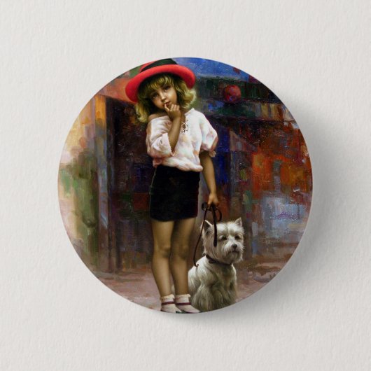 Kleur van Melody - wandeling Ronde Button 5,7 Cm (Voorkant)