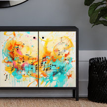 Kleur van Muziek Decoupage