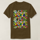 Kleur van parrots en parachets t-shirt (Design voorkant)