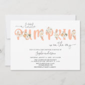 Kleur van pasta A Little Pumpkin Herfst Baby showe Kaart (Voorkant)