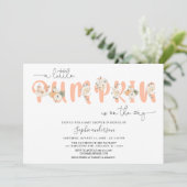 Kleur van pasta A Little Pumpkin Herfst Baby showe Kaart (Staand voorkant)