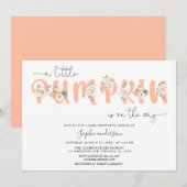 Kleur van pasta A Little Pumpkin Herfst Baby showe Kaart (Voorkant / Achterkant)