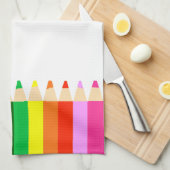 Kleur van Pencils Kitchen Towel Theedoek (Quarter Fold)