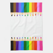 Kleur van Pencils Kitchen Towel Theedoek (Verticaal)