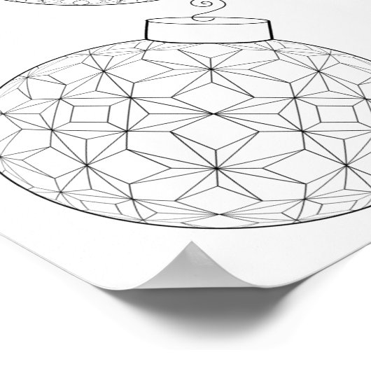 Kleur van Poster - feestversieringen (Hoek)