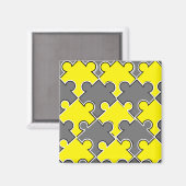 Kleur van puzzelstukjes van het jaar 2021 dat lich magneet (Voorkant / Achterkant)