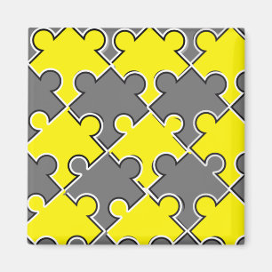 Kleur van puzzelstukjes van het jaar 2021 dat lich magneet