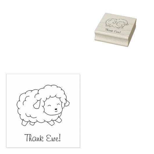 Kleur van schapenvlees rubberstempel (Gestempeld)