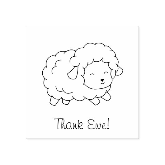 Kleur van schapenvlees rubberstempel (Afrduk)