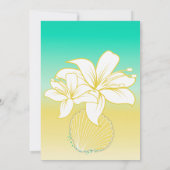 Kleur van Seashell zand en Zee Ombre Birthday Part Kaart (Achterkant)