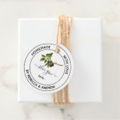 Kleur van Sloe Gin Kraft met illustratie C Bedankjes Labels (In situ)