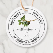 Kleur van Sloe Gin Kraft met  illustratie C Bedankjes Labels (Voorkant)