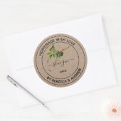 Kleur van Sloe Gin Kraft met illustratie Ronde Sticker (Envelop)