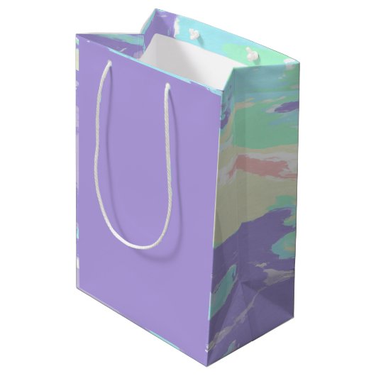 Kleur van Unicorn Medium Cadeauzakje (Achterkant Gekanteld)