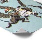 Kleur van vliegende apen poster (Hoek)