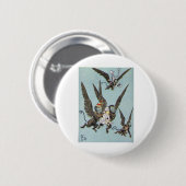 Kleur van vliegende apen ronde button 5,7 cm (Voorkant /achterkant)