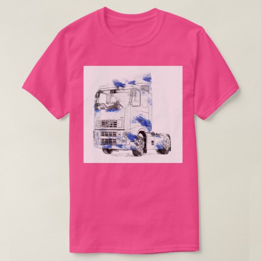 Kleur van vrachtwagen t-shirt (Design voorkant)
