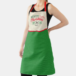 Kleur verander de tekst DIY Merry Kerstgeschenk Schort