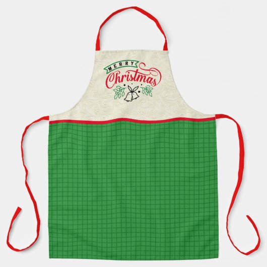 Kleur verander de tekst DIY Merry Kerstgeschenk Schort (Voorkant)