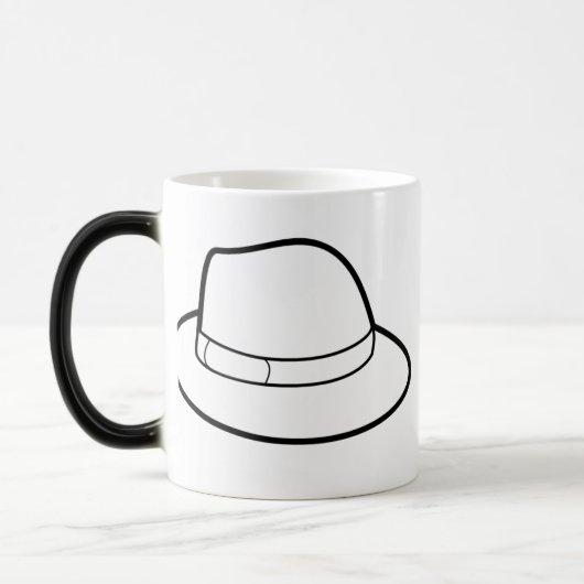 Kleur Veranderende Gevoelige Fedora Pet Mok (Links)