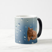 Kleur veranderende mok met kat afbeelding (Voorkant rechts)